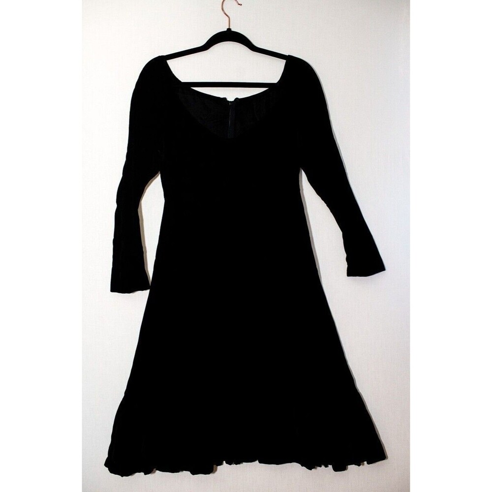 A. F. Boutique anne fogarty vintage black velvet dress goth witchy witchcore S/M